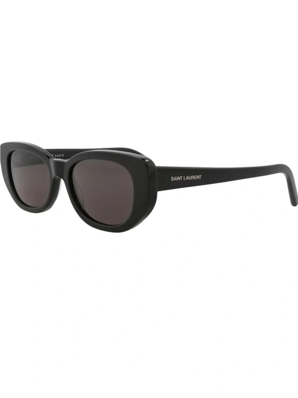 Saint Laurent Black Oval Cat-Eye Sunglasses